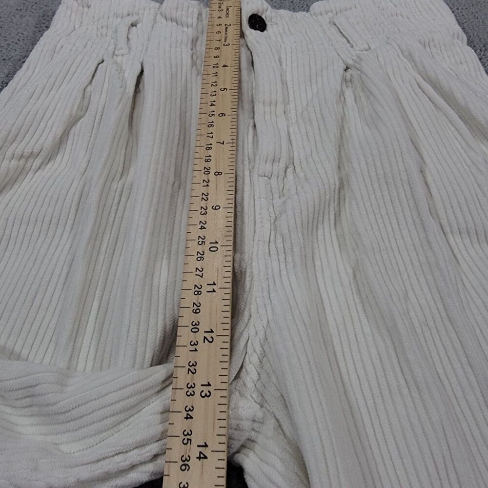 Abercrombie & Fitch Women's 25/0 (26x25) Pants Corduroy High Waisted White - Picture 7 of 10